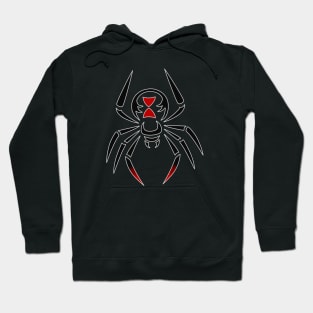 Black Widow Tribal Design Hoodie